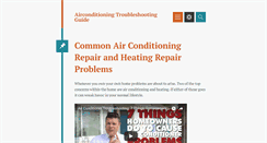 Desktop Screenshot of airconditioningtroubleshootingguide.com